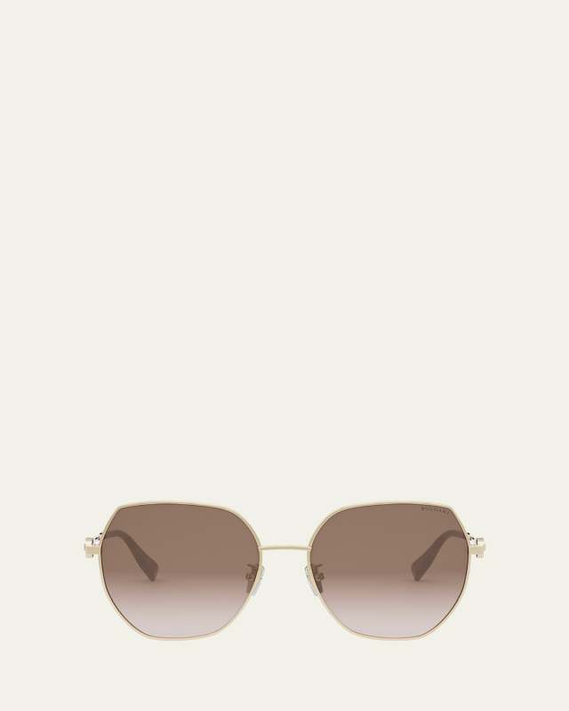 Round Metal & Nylon Sunglasses